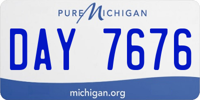 MI license plate DAY7676