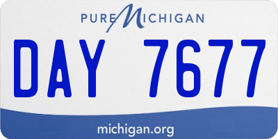 MI license plate DAY7677