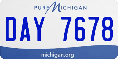 MI license plate DAY7678