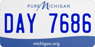 MI license plate DAY7686