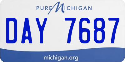 MI license plate DAY7687