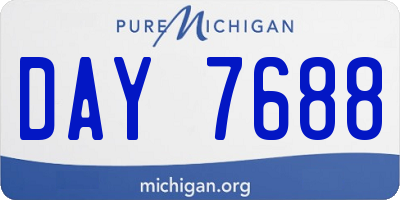 MI license plate DAY7688