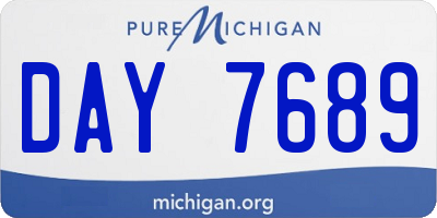 MI license plate DAY7689