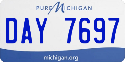 MI license plate DAY7697
