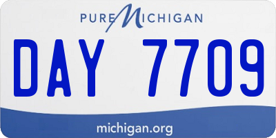 MI license plate DAY7709