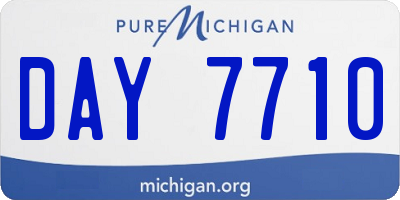 MI license plate DAY7710