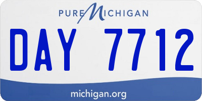 MI license plate DAY7712