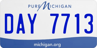 MI license plate DAY7713