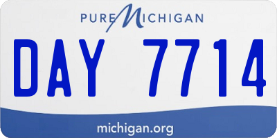 MI license plate DAY7714