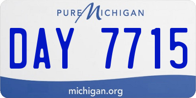 MI license plate DAY7715