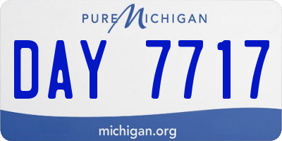MI license plate DAY7717