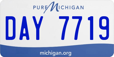 MI license plate DAY7719