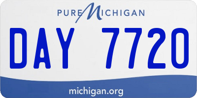 MI license plate DAY7720