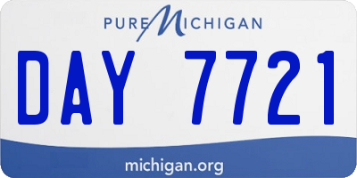 MI license plate DAY7721