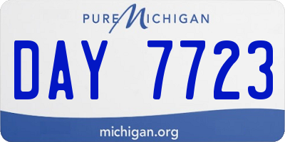 MI license plate DAY7723