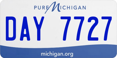 MI license plate DAY7727