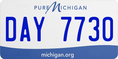 MI license plate DAY7730