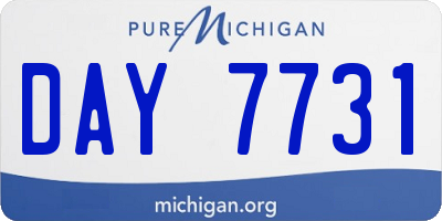MI license plate DAY7731