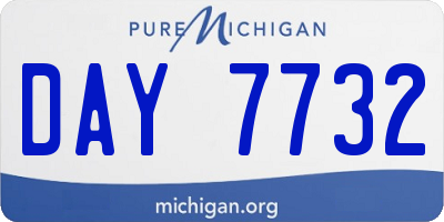 MI license plate DAY7732