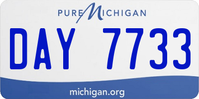 MI license plate DAY7733