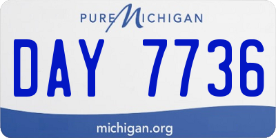 MI license plate DAY7736
