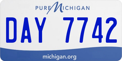 MI license plate DAY7742