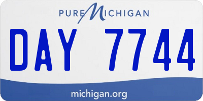 MI license plate DAY7744