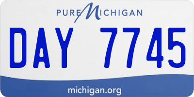 MI license plate DAY7745