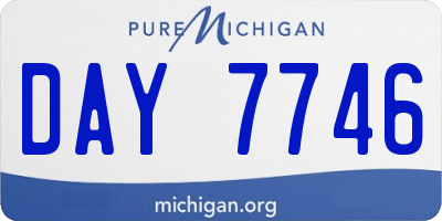 MI license plate DAY7746