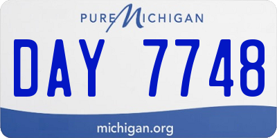 MI license plate DAY7748