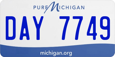 MI license plate DAY7749