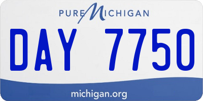 MI license plate DAY7750