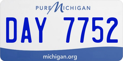 MI license plate DAY7752