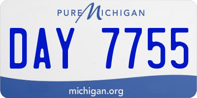 MI license plate DAY7755