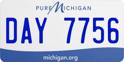 MI license plate DAY7756