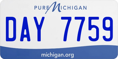 MI license plate DAY7759