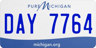 MI license plate DAY7764