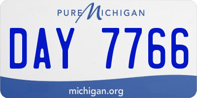 MI license plate DAY7766