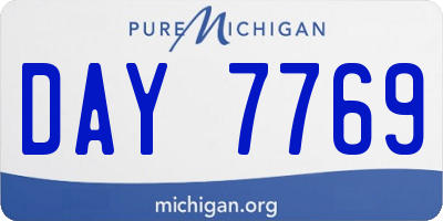 MI license plate DAY7769