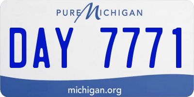 MI license plate DAY7771
