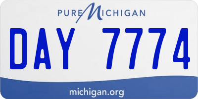 MI license plate DAY7774