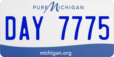 MI license plate DAY7775