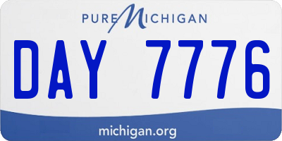 MI license plate DAY7776