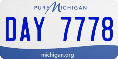 MI license plate DAY7778