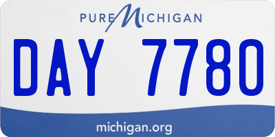 MI license plate DAY7780