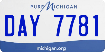 MI license plate DAY7781