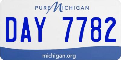 MI license plate DAY7782