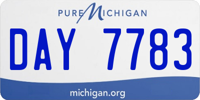 MI license plate DAY7783