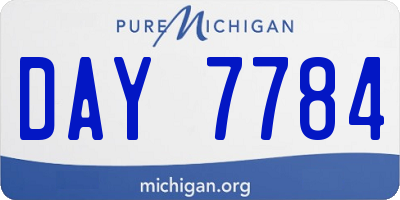 MI license plate DAY7784