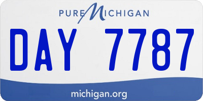 MI license plate DAY7787